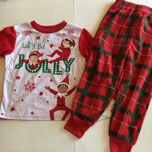 New Elf On The Shelf Christmas Pajamas 4T Pants Shirt Set Sleepwear PJs